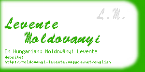 levente moldovanyi business card